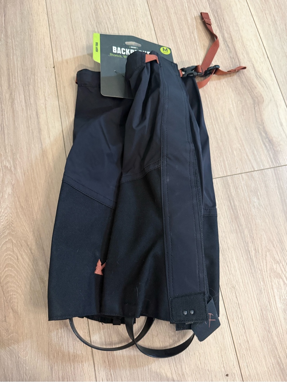 Unisex Black Backpacking Gaiters Size M REI Long
